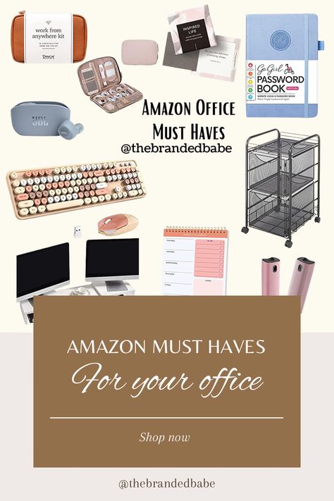 Amazon Office Must Haves Work, Amazon Office Favorites, Amazon Home Office Must Haves, Amazon Desk Must Haves, Aesthetic Things To Buy On Amazon, Office Must Haves Work, Office Sanctuary, Amazon Office Must Haves, Amazon Office Finds