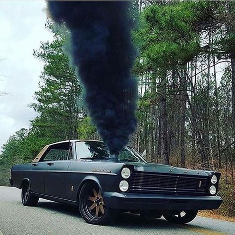 Somebody swapped a #Cummins #diesel engine into a #Ford #Galaxy! Epic! Ford Diesel, Ford Galaxie, Sweet Cars, Hot Rods Cars, Diesel Trucks, American Muscle Cars, Classic Cars Muscle, Muscle Car, Cummins