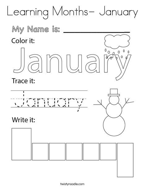 Kindergarten Worksheets Months Of The Year, Months For Preschool, J Is For January, Learning Months Of The Year Preschool, January Printables Free For Kids, Months Of The Year Preschool, Learning Months Of The Year, Winter Kindergarten Worksheets, January Preschool Worksheets