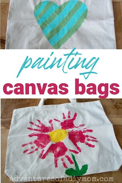 How to paint canvas bags. A fun project for kids and adults alike. Painting With Ziplock Bag, Paint Ideas For Canvas Bags, Diy Canvas Tote Bag Paint, Canvas Bag Painting Ideas Easy, Diy Painted Tote Bag, Canvas Bag Painting Ideas, How To Paint Canvas, Diy Painted Canvas, Painting A Canvas