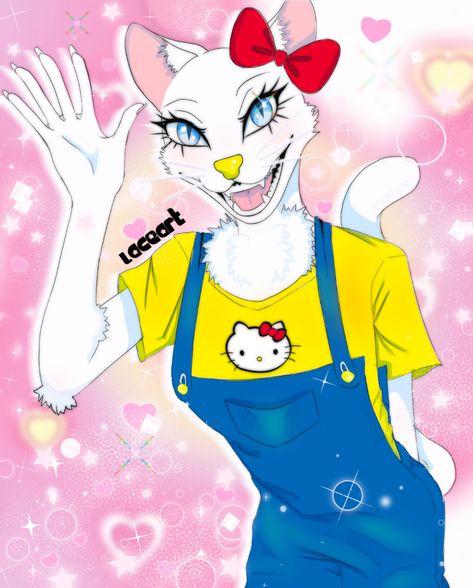 Hello Kitty Human Version, Hello Kitty As A Human, Human Hello Kitty, Hello Kitty Human, Hello Kitty Art, Amber, Hello Kitty, Princess Zelda, Art Design