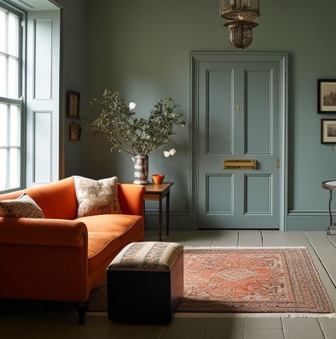 Colour Drenching Interiors Colourful Living Room Paint, Colour Saturation Interior, Colour Drenching Living Room, Colour Drenched Hallway, Color Drenching Living Room, Colour Drenched Living Room, Colour Drenching Interiors, Colour Drenching Bedroom, Color Drenching Interiors