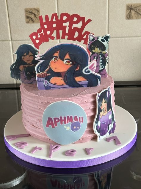 Aphmau Cake Ideas, Aphmau Cake, Aphmau Birthday Cake, Aphmau Birthday Party Ideas, Makeup Stickers, Aphmau Pictures, Aphmau Fan Art, Cute Baby Bunnies, Kawaii Design