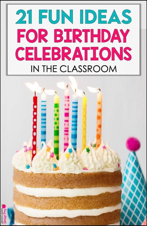 Looking for classroom birthday celebration ideas? Choose from these 21 fun classroom birthday ideas, including classroom printable, party, gifts from a teacher, treats, dance parties, party games, birthday certificates and cards, and more! Perfect for 2nd grade, 3rd grade, 4th grade, 5th grade, and all elementary students. Teacher Classroom Birthday Ideas, Teacher Birthday Party Ideas, Classroom Birthday Activities, Teacher Birthday Activities, Birthday Ideas Classroom, Teacher Birthday Party In Classroom, Birthday Ideas Classroom Student, Celebrating Student Birthdays, Celebrating Teacher Birthday With Students