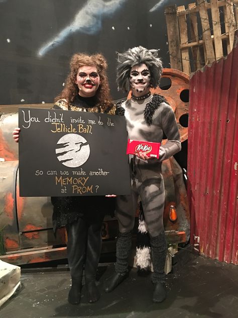 Cats the musical promposal idea! Musical Promposal, Music Promposal, Cats The Musical, Prom Posters, Musical, Prom, Movie Posters, Music, Quick Saves