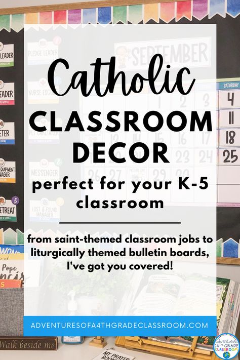 Looking for new classroom decor for your Catholic classroom!? Look no further! I've got you covered- from prayer-filled name tags to saint-themed jobs, you'll have everything you need to decorate your classroom. This is perfect for the back to school season in August and September. Catholic Preschool Bulletin Boards, Prayer Corner Classroom, Classroom Prayer Wall, Ccd Classroom Decorations, Catholic Kindergarten Classroom, Ccd Classroom Ideas, Classroom Prayer Corner, Religion Classroom Decor, Catholic Classroom Ideas