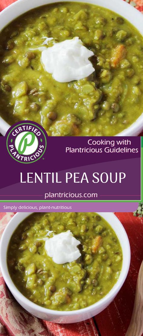 Split Pea And Lentil Soup, Different Soups, Crispy Salad, Plant Based Cooking, Green Pea Soup, Pea Soup Recipe, French Green Lentils, Split Pea Soup Recipe, Split Peas