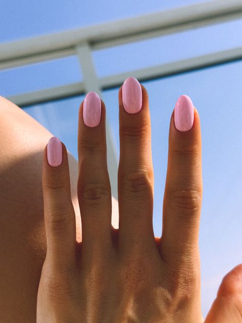 Summer #nails Nails Inspo For Mexico, Basic Summer Nail Ideas, Cute Plane Nails, Europe Summer Nails Short, Nail Ideas Plain Colors, Summer Gelish Nails, Summer Nails For Pale Skin, Spring Nails Oval, Europe Vacation Nails