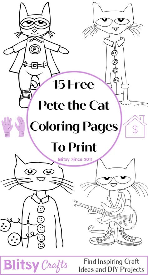 15 Easy and Free Pete the Cat Coloring Pages for Kids and Adults - Cute Pete the Cat Coloring Pictures and Sheets Printable Pete The Cat Wheels On The Bus Activity, Pete The Cat Coloring Page Free, Pete The Cat And The Missing Cupcakes, Pete The Cat Coloring Page, Pete The Cat Activities For Preschoolers, Pete The Cat Games, Pete The Cat Craft, Pete The Cat Saves Christmas, Cat Games For Kids