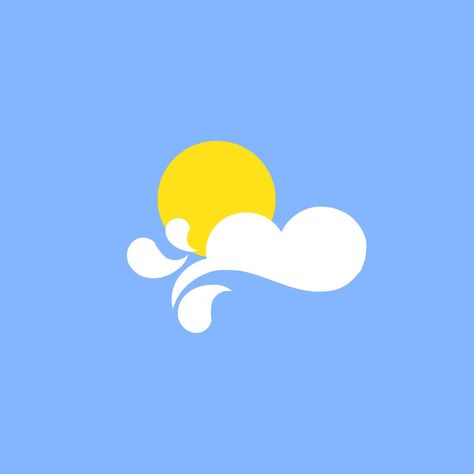 Minimal Cloud covering Sun made with Adobe Illustrator... Sun Cloud Illustration, Cloud Logo Design Ideas, Cloud Logo Aesthetic, Cloud Graphic Design, Pottery Branding, Airline Branding, Dream Bakery, Cloud Logo, Poetry Design