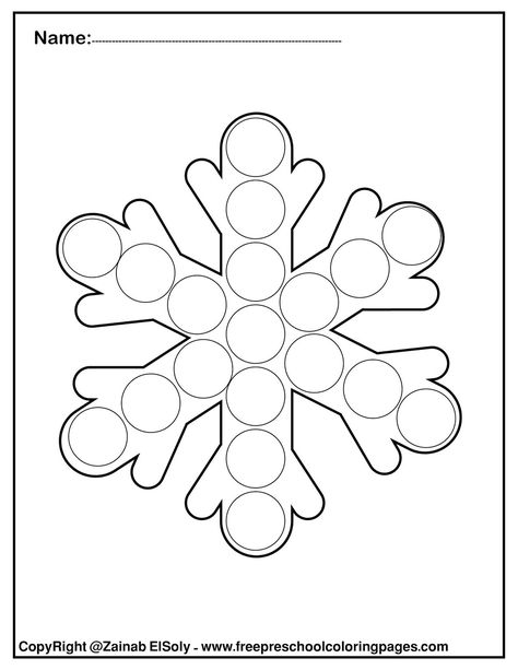 Dot Sticker Snowflake, Winter Window Art Preschool, Snowman Dot Art, Dot Painting Coloring Pages, Toddler Arts And Crafts Winter, Winter Do A Dot Printables Free, Color White Activities Preschool, Winter Dot Marker Printables Free, Winter Dot To Dot Free Printable