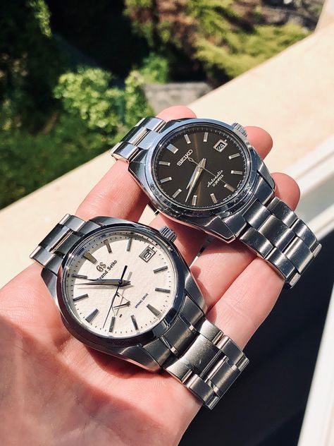 Grand Seiko SBGA211 and Seiko sarb033 aka baby grand seiko Seiko Sarb033, Grand Seiko, Seiko Watches, Men's Watches, Affordable Luxury, Men's Accessories, Luxury Watches, Quartz Watch, Omega Watch