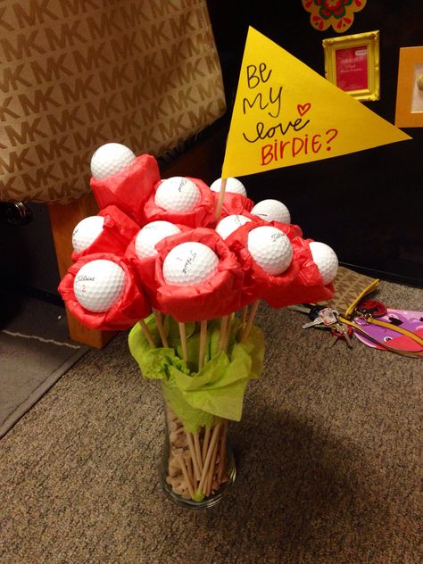 Golf Theme Anniversary Gift, Golf Boyfriend Gift Ideas, Golf Valentines Gift For Him, Boyfriend Golf Gifts, Golf Bf Gifts, Anniversary Gift Ideas For Him Golf, Gifts For Golfers Boyfriends, Golf Ball Bouquet, Golf Boyfriend Gifts