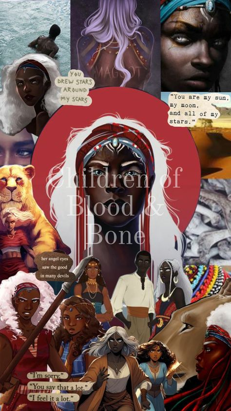 Children of Blood & Bone collage, Children of Blood & Bone aesthetic #childrenofbloodandbone #collageart #book #aesthetic #wallpaper Children Of Blood And Bone Aesthetic, Children Of Blood And Bone Fanart, Book Aesthetic Wallpaper, Ink Aesthetic, Children Of Blood And Bone, English Project, Bone Shaker, 5 Year Plan, Quill And Ink