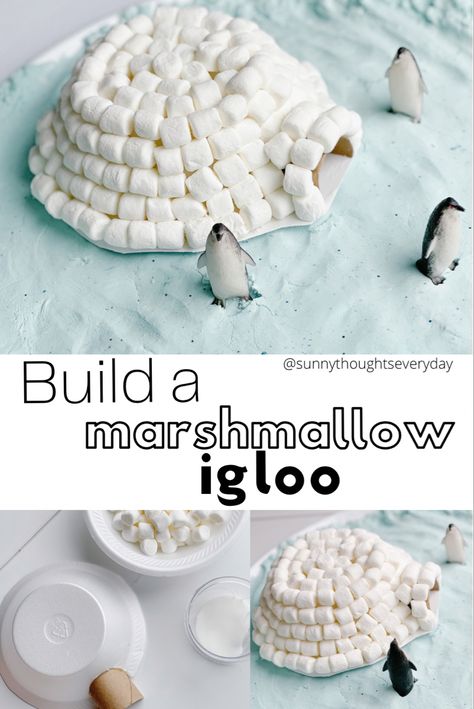 This Marshmallow Igloo, Winter Stem Activities, Winter Stem, Stem Activity, Winter Activities For Kids, Winter Preschool, Stem Challenges, Stem Activities, Business For Kids