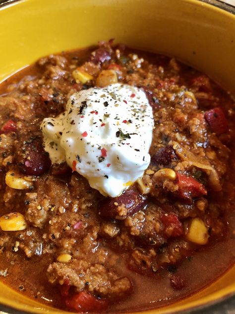 Hearty and Nutritious Bison Chilly Bison Bowl Recipes, Bison Chili, Beef Bone Broth, Organic Butter, Beef Bones, Organic Tomatoes, Organic Chicken, Summer Food, Crushed Tomatoes