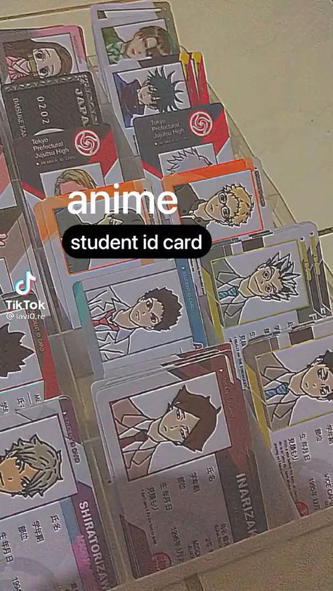 Anime Locker Ideas, How To Make Anime Stickers, Anime Crafts Diy Free Printable, Haikyuu Diy Crafts, Diy Anime Merch, Anime Crafts Diy Paper, Anime Cards Aesthetic, Anime Cards Diy, Anime Craft Ideas