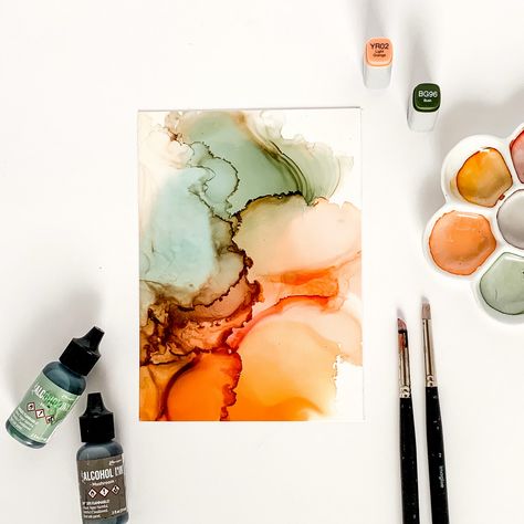 Alcohol Ink Crafts, Outdoors Tattoo, Homeschool Art, Ink Artwork, Simple Acrylic Paintings, Alcohol Ink Painting, Wow Art, India Ink, Alcohol Ink Art