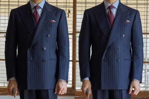 How and When to Wear a Double Breasted Suit: 16 Rules Italian Double Breasted Suit, 6x1 Double Breasted Suit, Double Breasted Navy Suit, Mens Double Breasted Suit, Chalk Stripe Suit, Double Breasted Pinstripe Suit, Double Breasted Suit Men, Sack Suit, Suit Guide