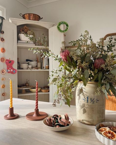 lindsey trapp on Instagram: "christmas table joy 🕯 🍊 🌿" Instagram Christmas, Christmas Table, Holiday Home, Planter Pots, Decorative Items, Christmas, On Instagram, Furniture, Instagram