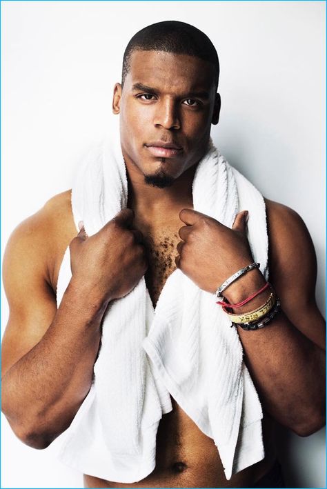 Cam Newton photographed by Mario Testino for the photographer Towel Outfit, Towel Series, Cam Newton, Mario Testino, Men Photography, History Of Photography, Nfl Players, G Dragon, Carolina Panthers