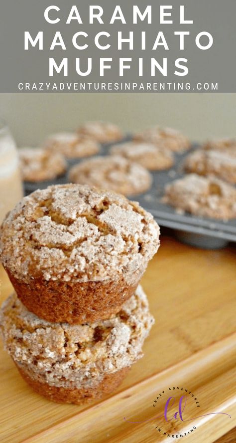 Homemade Coffee Shop Caramel Macchiato Muffins Coffee Shop Snacks, Coffee Muffins, Chocolate Hazelnut Cake, Cheap Clean Eating, Hazelnut Cake, Bowl Cake, Caramel Macchiato, Homemade Coffee, Bakery Recipes