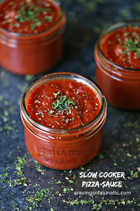 Slow Cooker Pizza Sauce. This pizza sauce recipe is simmered in your slow cooker for a rich smooth taste. It is so easy to make and freezes beautifully. #slowcooker #crockpot #pizza #sauce Slow Cooker Pizza Sauce, Crock Pot Pizza Sauce, Crockpot Pizza Sauce, Instant Pot Pizza Sauce, Pizza Sauce For Canning, Crockpot Tomato Sauce, Canning Pizza Sauce, Slow Cooker Pizza, Crockpot Pizza