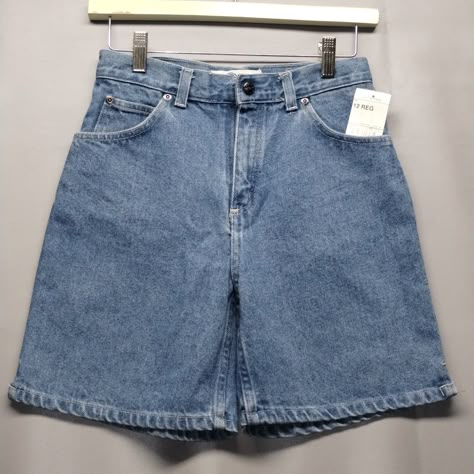 Brand New With Tags Women's Arizona Jean Company Blue Denim Jean Shorts Sizes 12 Reg, 12 Slim, And 14 Slim Jcpenney Jean Shorts Long, Jorts Women, Womens Cargo Shorts, Short Jorts, Loose Shorts Women, Baggy Jean Shorts, Cute Jean Shorts, Grunge Shorts, Long Denim Shorts