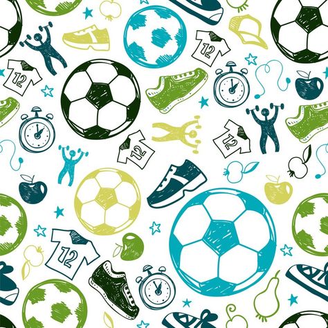 Sport Sketch, Soccer Backgrounds, Art Deco Design Graphics, Football Background, Baby Art Projects, Boys Prints, Football Illustration, Fabric Print Design, 광고 디자인