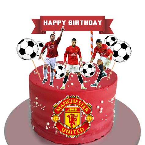 Ronaldo Cake Topper Printable, Christiano Ronaldo Cake, Ronaldo Cake Birthdays, Cristiano Ronaldo Cake Ideas, Ronaldo Theme Cake, Ronaldo Cake Topper, Cr7 Birthday, Ronaldo Cake, Football Cake Design