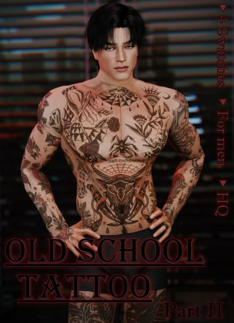 Old School Tattoo [Part 2] The Sims 4 Full Body Tattoo, Sims 4 Cc Rose Tattoo, Sims 4 Tattoo Artist Mod, Sims 4 Tattoo Shop Cc, Ts4cc Tattoo, Sims 4 Cc Full Body Tattoo Male, Sims 4 Cc Tattoo Maxis Match, Sims 4 Male Tattoos Cc, Sims 4 Cc Tattoo Male