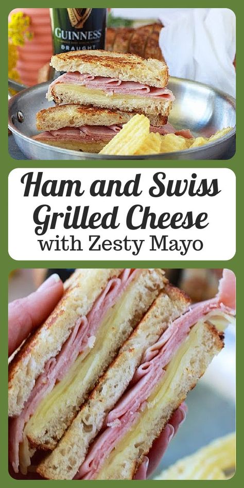 Taco Grilled Cheese Sandwich Recipes, Ham And Swiss Cheese Sandwiches, Grilled Ham And Swiss Cheese Sandwich, Grilled Ham Sandwich Recipes, Grilled Ham And Cheese Recipes, Cooked Sandwiches, Hand Sandwiches, Ham And Swiss Sandwiches, Swiss Grilled Cheese