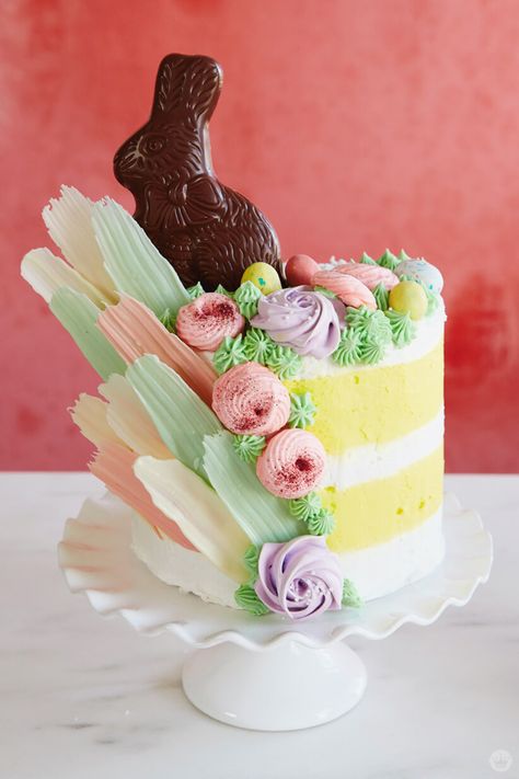 Stacked Bundt Cake, Easter Cake Ideas, Easter Cake Designs, Easter Desserts Cake, Easter Cake Easy, Easter Cake Decorating, Easter Cupcake, Chocolate Bunnies, Easter Bunny Cake