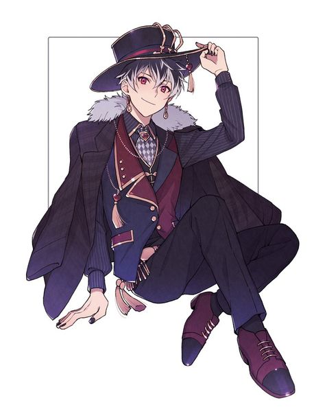 Anime Circus, Fantasy Magician, Magician Art, Poses Anime, Circus Outfits, Circus Characters, Anime Prince, Carmen Sandiego, Character Design Male