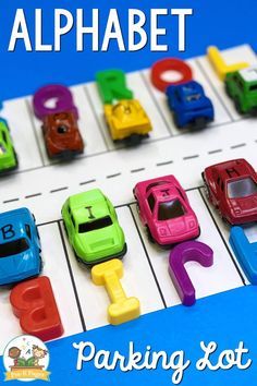 ABC Parking Lot with Toy Cars. Are you looking for fun, hands-on ways to help your kids learn the letters of the alphabet? This alphabet parking lot literacy activity is so engaging your kids won’t even realize they’re learning! This ABC car parking lot is the perfect letter recognition activity. This activity will hold the interest of your kids for longer periods of time than any worksheet ever could. Winter Theme For Preschool, Letter Activity, Abc Activity, Abc Centers, Preschool Back To School, Theme For Preschool, Literacy Activities Preschool, Transportation Activities, Pre K Pages