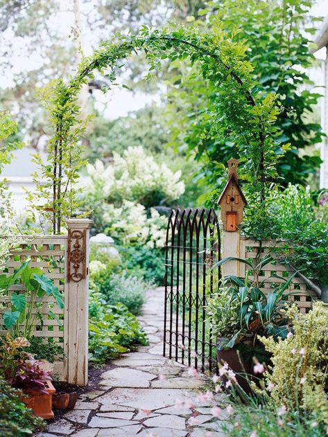 Shavonda Builds A Garden: #thecottagebungalow Potager - SG Style Metal Arbor, Garden Gate Design, Pergola Design, Garden Vines, Garden Arbor, Have Inspiration, The Secret Garden, Charming Garden, Plants And Flowers