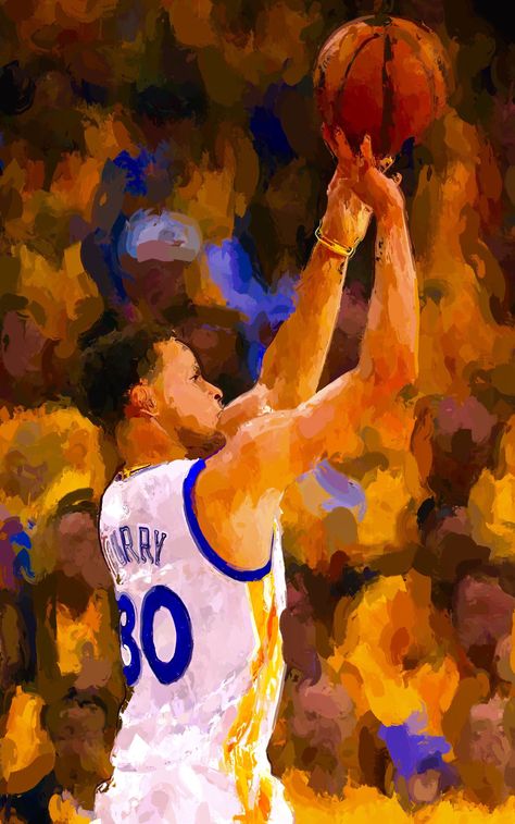 Stephen Curry Painting, Steph Curry Painting, Basketball Painting Ideas On Canvas, Steph Curry Drawing, Stephen Curry Drawing, Steph Curry Art, Basketball Canvas Painting, Tattoo Stencils For Men, Basketball Cakes