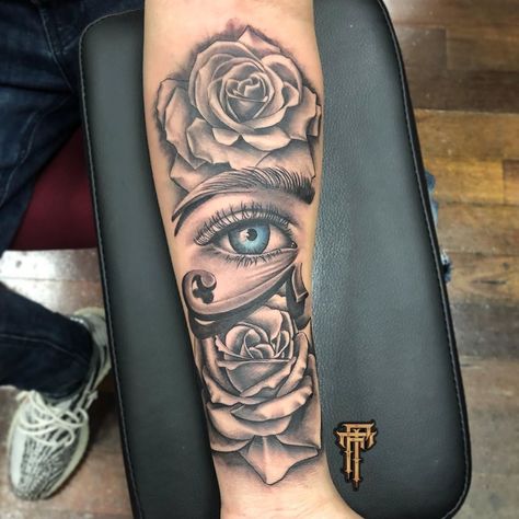 101 Awesome Eye Of Horus Tattoo Designs You Need To See! | Outsons | Men's Fashion Tips And Style Guide For 2020 Evil Eye With Flower Tattoo, Realistic Eye Of Horus Tattoo Design, Womens Eye Tattoo, Feb Tattoos, Third Eye Tattoo For Women, Tattoos With Eyes, Eye Tattoo Ideas For Men, Eye Tattoo For Men, 3rd Eye Tattoo