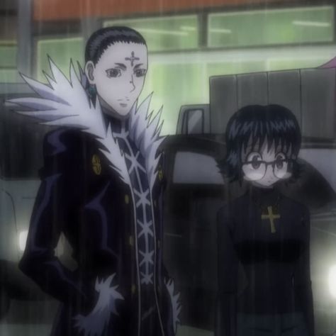 Chrollo And Shizuku, Chrollo X Shizuku, Chrollo Costume, Chrollo And Hisoka, Chrollo Lucilfer, Creepy Core, Couple Costume, Anime Wall, Hunter Anime