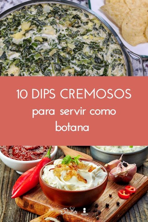 recetas de dips para botanas casero Fiesta Dip, Appetizers Easy, No Cook Meals, Chutney, Wine Recipes, Cooking And Baking, Low Carb Recipes, Appetizer Recipes, Appetizer