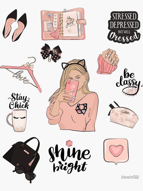 Girl Power Stickers, Mobile Stickers, Travel Fashion Girl, Work Stickers, Tumblr Stickers, Photographie Portrait Inspiration, Go Girl, You Go Girl, Love Girl