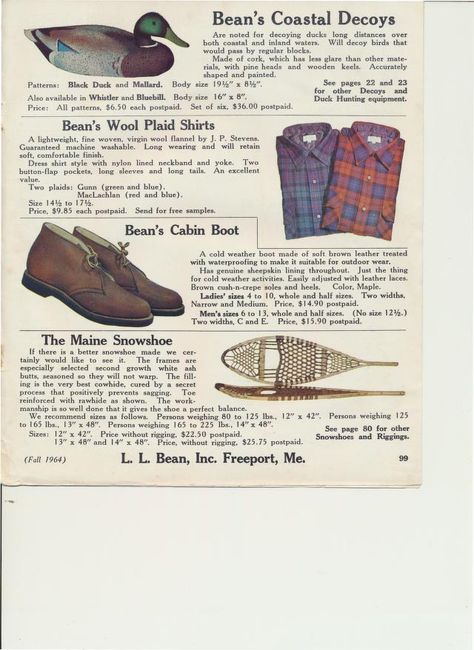 Ll Bean Vintage, Ll Bean Catalog, Vintage Catalog, Vintage Ll Bean, Clothing Catalog, Brand Board, Vintage Ads, Ll Bean, L L Bean