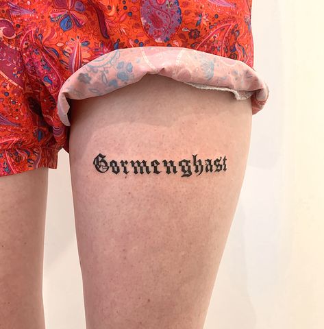 Legs Tats, Gothic Lettering Tattoo, Gothic Lettering, Letter Tattoo, Lettering Tattoo, Tattoo Lettering, Tatting, Body Art, Tattoos