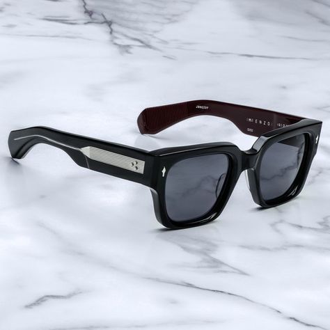 JACQUES MARIE MAGE on Instagram: "ELECTRIC ECHOES: JACQUES MARIE MAGE SPRING 2023⁠ ➖⁠⁠ THE ENZO⁠ ⁠ Bold, blocky, and sophisticated, these limited-edition glasses are inspired by the iconic frames worn by "il Commandantori" himself, Mr. Enzo Ferrari, founder of the automobile marque that bears his family name. A powerful frame for a powerful personality, these shades provide the passion to proceed and the will to command.⁠ ⁠➖⁠ #EmbraceTheSpectacle #JacquesMarieMage" Jacques Marie Mage Sunglasses, Powerful Personality, Enzo Ferrari, Mens Sunglasses Fashion, Jacques Marie Mage, Trendy Products, Trendy Glasses, Cool Outfits For Men, The Passion