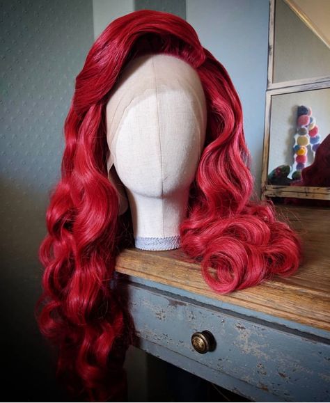 Judging by this wig guess what I’m dressing up as for Halloween 😍✨ Ariel Halloween Costume, Ariel Wig, Mermaid Wig, Ariel Costumes, Ariel Cosplay, Style Wig, Wig Lace Front, King Fashion, Old Fashion Dresses