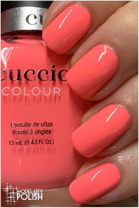 Gucci Nail Polish, Bright Coral Nails, Coral Gel Nails, Braided Ideas, Cornrow Hairstyle, Ideas Short Hair, Gucci Nails, Summer Gel Nails, Peach Nails