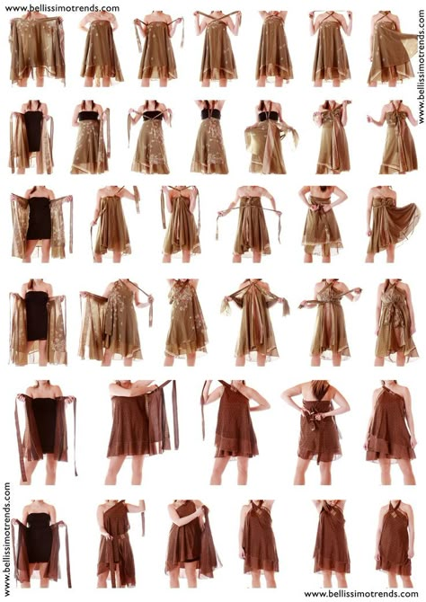 Sari Skirt How To Wear, Vestido Convertible, Pola Rok, Robe Diy, Convertible Clothing, Magic Skirt, Sari Skirt, Magic Wrap, Skirts Vintage