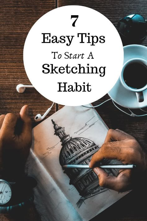 Easy Urban Sketching, Sketch Beginner Step By Step, Daily Sketching Exercises, Interior Design Sketchbook For Beginners, Sketching Ideas For Beginners, Sketch Ideas For Beginners, Sketching Lessons, Easy Sketches For Beginners, Sketches For Beginners