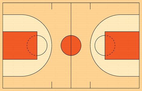 Basketball Court Graphic, Basketball Court Drawing, Basketball Court Illustration, Basketball Layout, Basketball Court Design, Basketball Stadium, Summer Pattern Design, Basketball Designs, Basketball Court Size