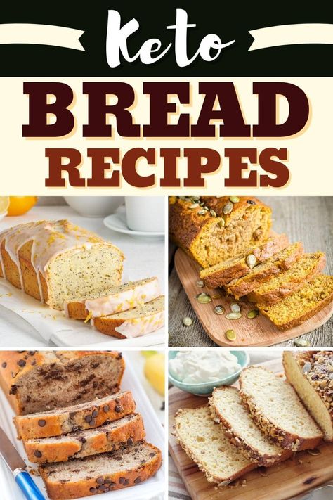 Enjoy all of your favorite dishes with these keto bread recipes! From rye to sourdough to bagels, these low-carb breads are where it's at. Diy Low Carb Bread, Low Carb Keto Bread, Low Carb Bread Recipes Machine, Keto Bagel, Keto Bread Recipes For Bread Machine, Keto Brioche Bread, Low Carb Sourdough Discard Recipes, Low Carb Bread Recipes, Keto Bread Recipes